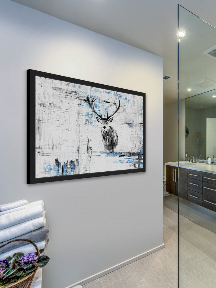 Parvez Taj "Looking for the Herd" Framed Painting Print, 36"x24"