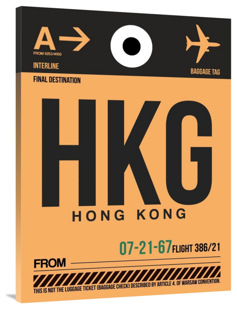 "HKG Hog Kong Luggage Tag 2" Fine Art Print