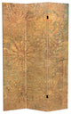 6' Tall Gilded Flowers Canvas Room Divider