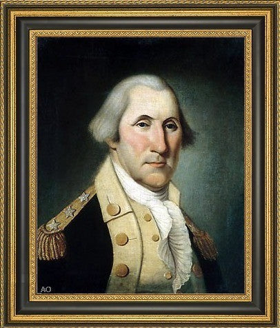 Charles Peale Polk George Washington Framed Premium Canvas Print, 16"x20"