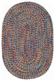 Sea Pottery Braided Oval Rug, Bright Multi, 2'3"x4'