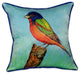 Pair of Betsy Drake Painted Bunting Large Pillows 18 Inch x 18 Inch