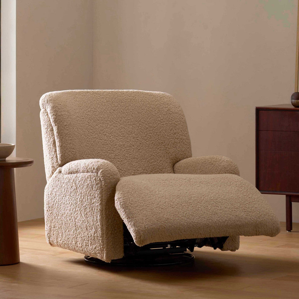 Winslow Extra Wide Recliner and Swivel Glider, Chai Shearling