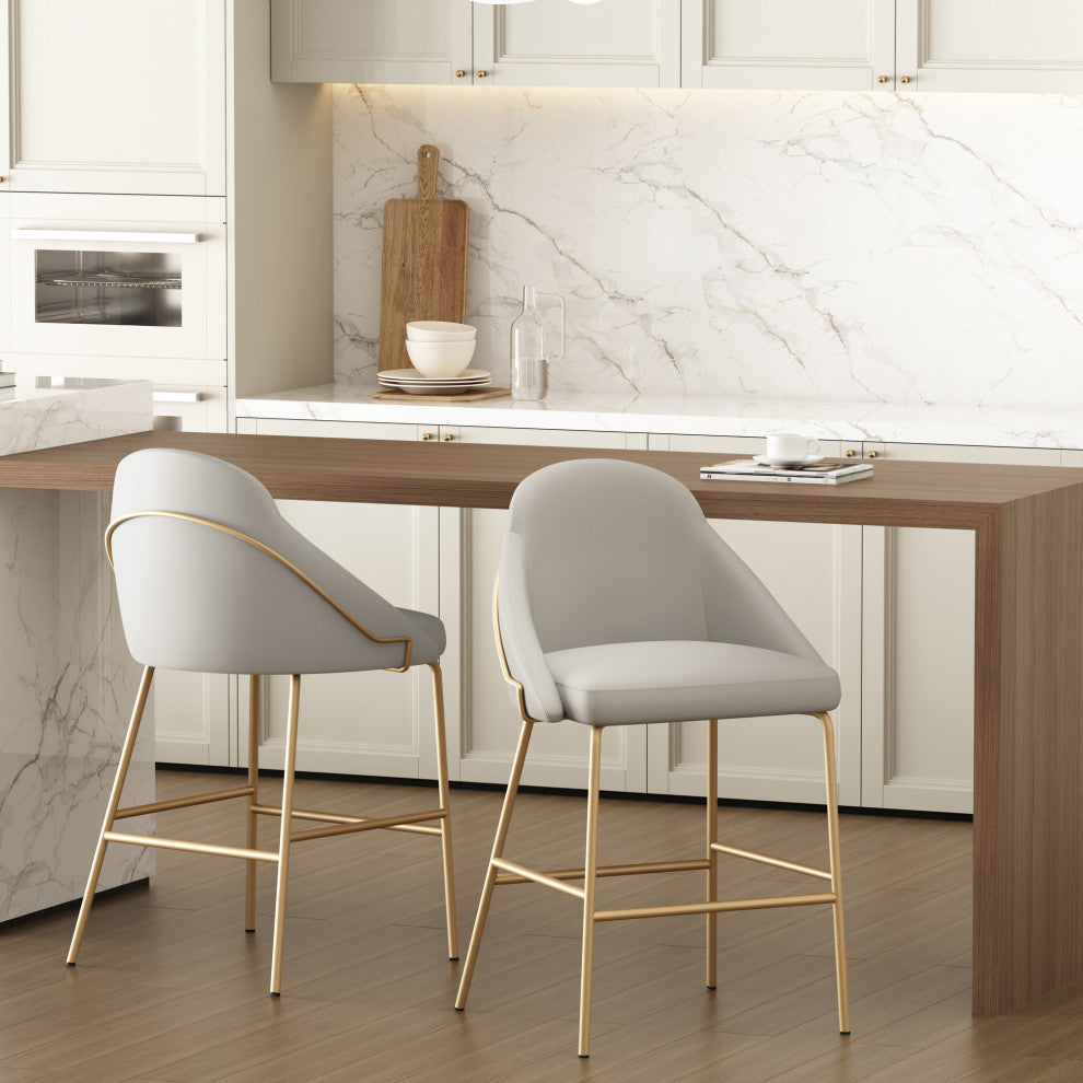 Manhattan Comfort Gracie Counter Stool, Set of 2