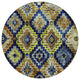 Machine Washable Indoor/Outdoor Chantille ACN1891 Navy 8' x 8' Round Rug