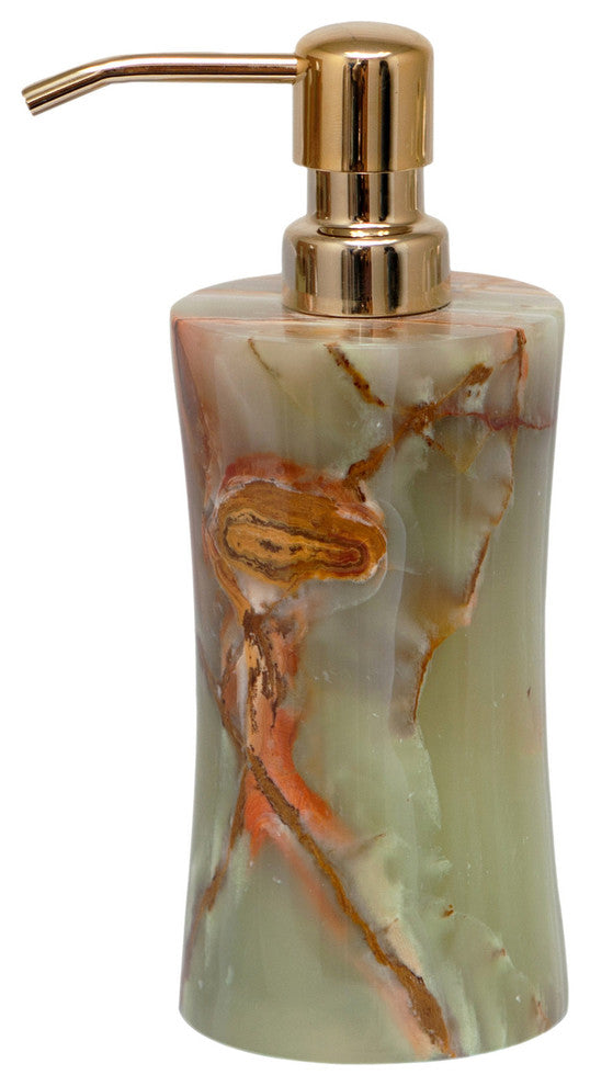 Vinca Collection Whirl Green Onyx Soap Dispenser
