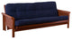 Blazing Needles Renewal 6" Twill Full Futon Mattress, Navy