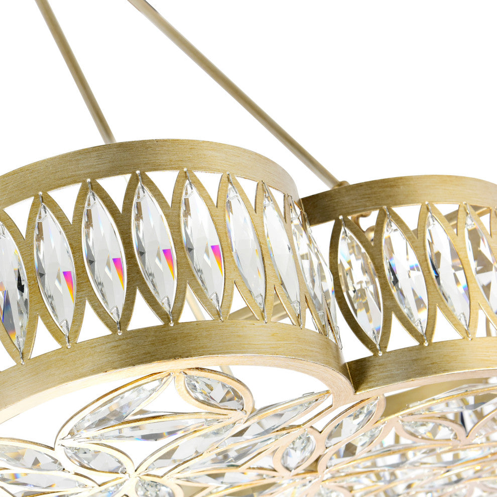 Nova 8 Light Chandelier With Champagne Finish