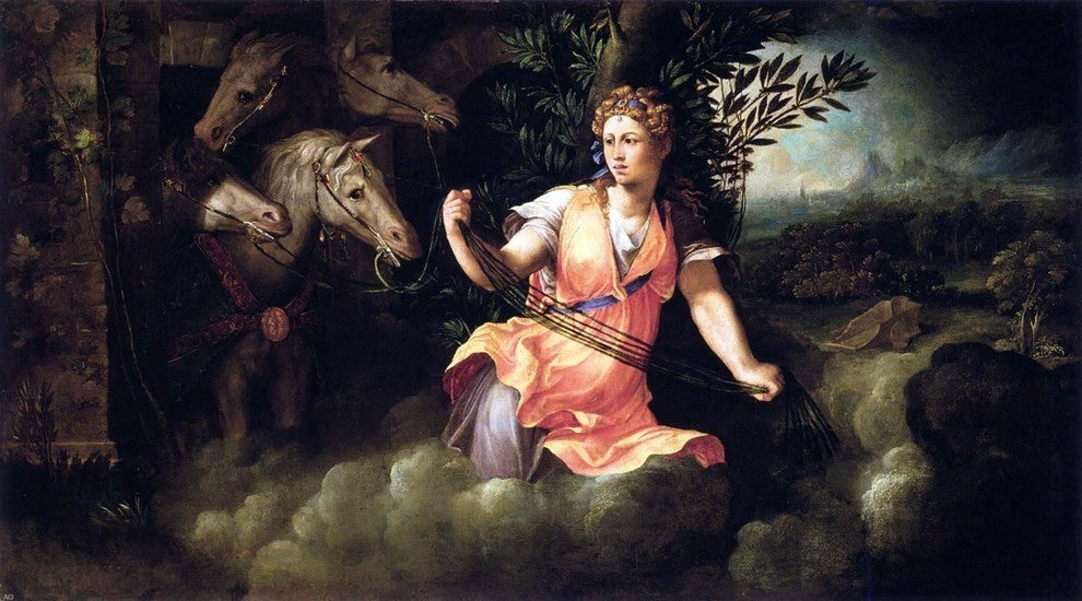 Battista Dossi Allegory of Dawn Premium Canvas Print