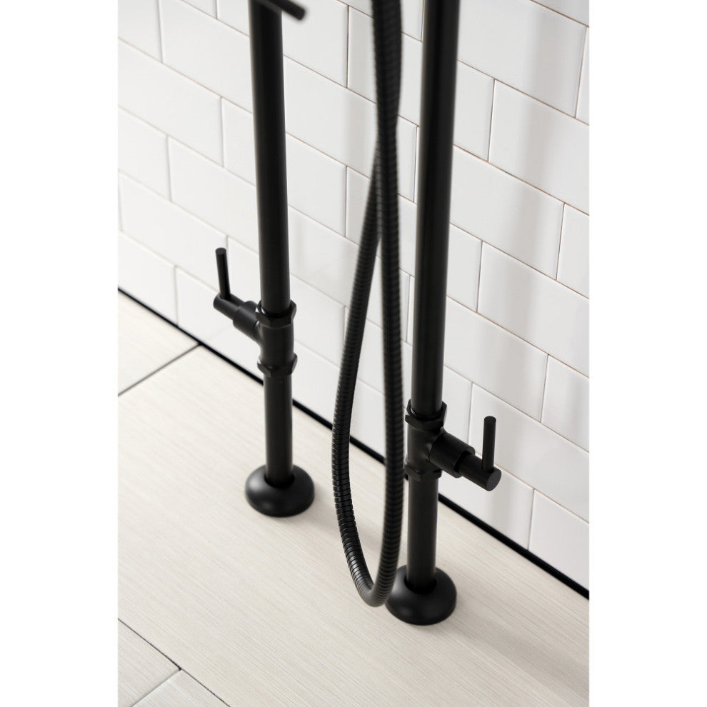 CCK8100DL Freestanding Tub Faucet With Supply Line, Stop Valve, Matte Black