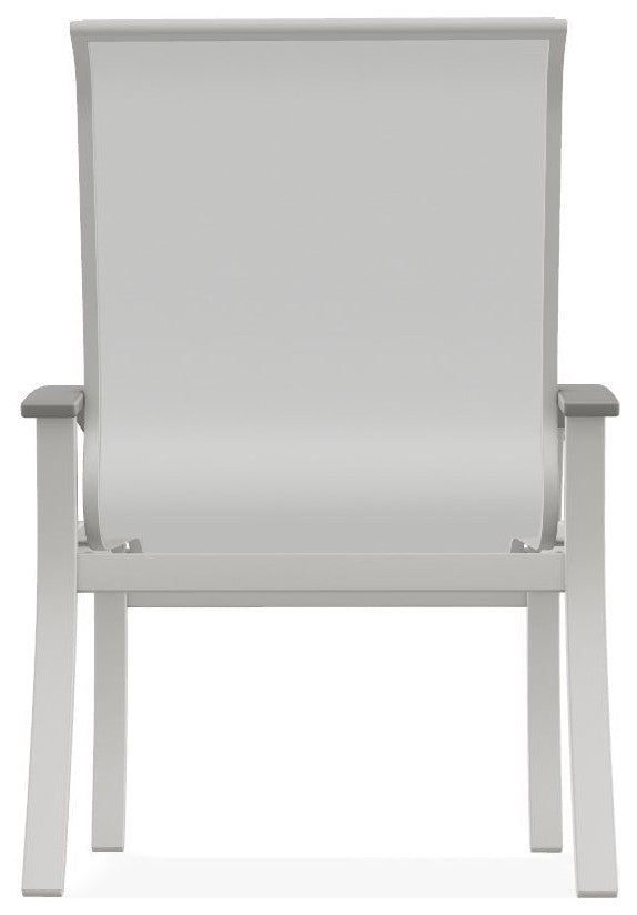 Belle Isle Sling Outdoor Dining Chair, White/Snow