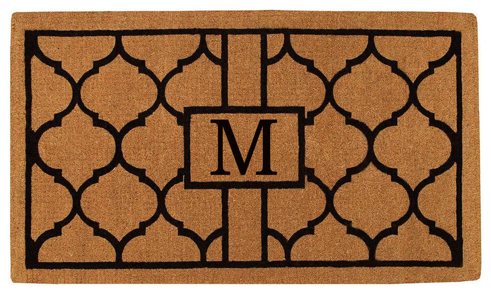 Pantera Monogram Doormat, Extra-Thick 2'x3', Letter M