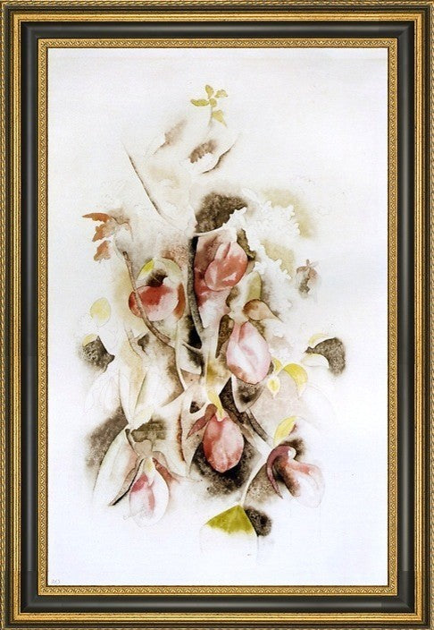 Charles Demuth Pink Lady Slippers  Framed Premium Canvas Print, 18"x27"