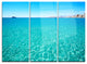 "Blue Benidorm Levante Beach" Metal Wall Art, 3 Panels, 36"x28"
