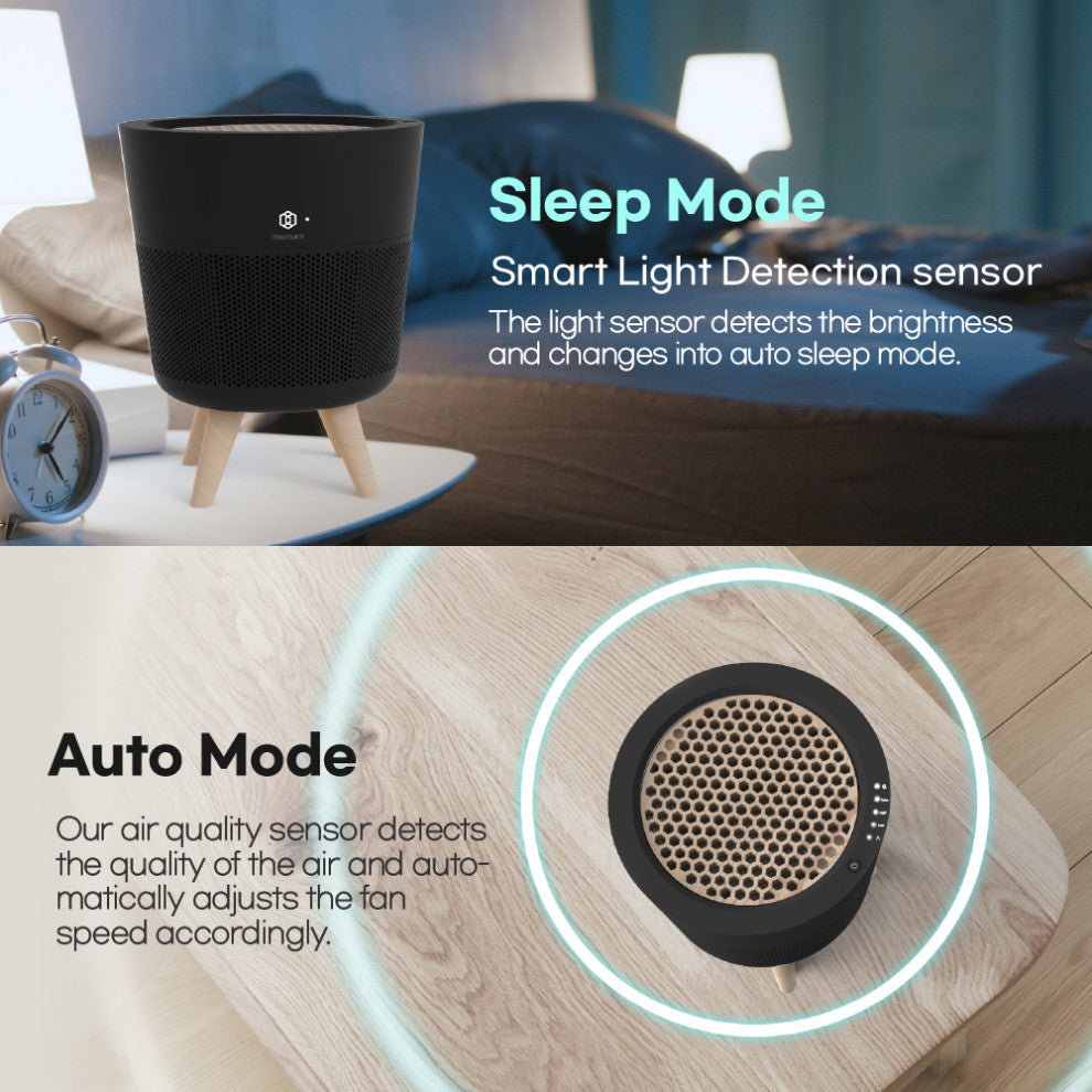 Office or Bedroom Air Purifier, Black