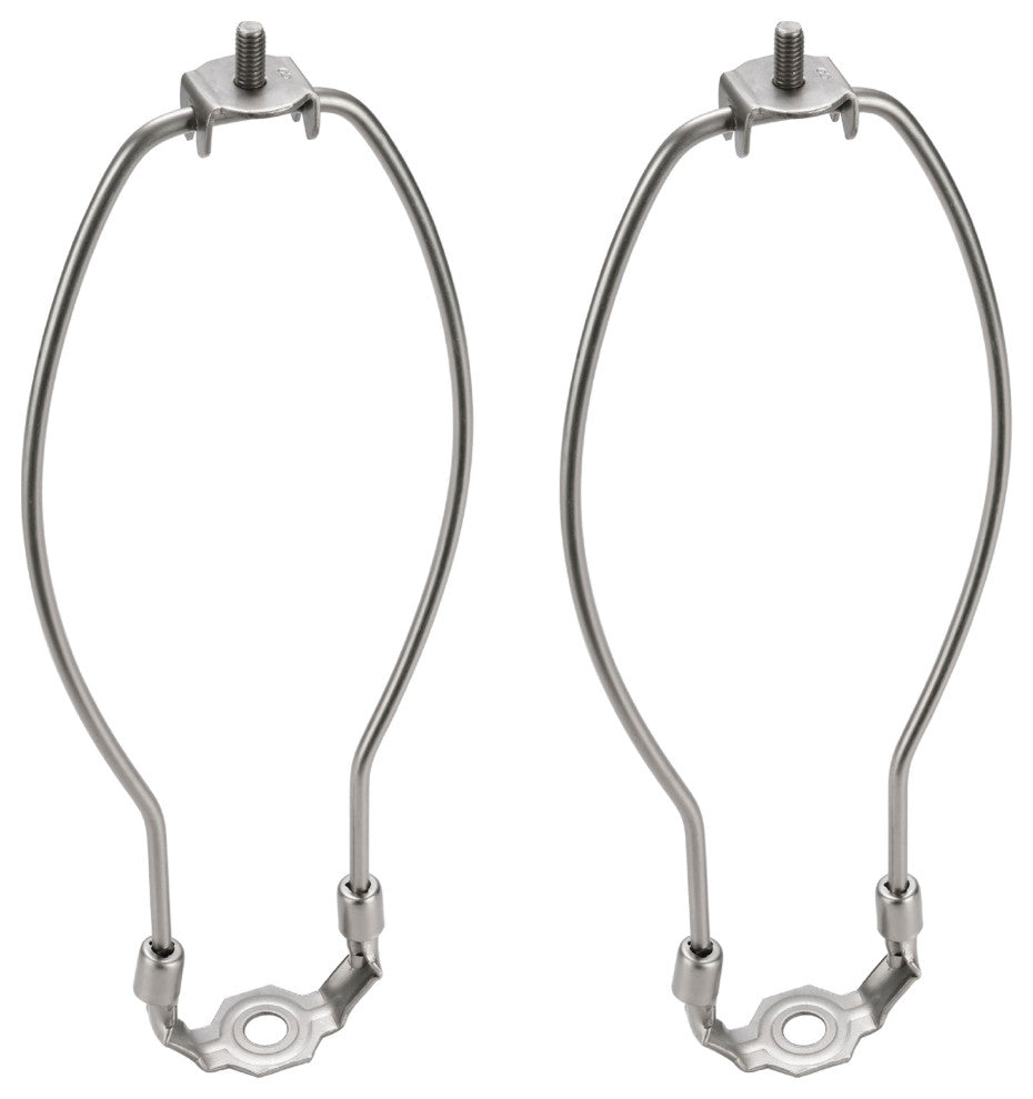 Aspen Creative 20006-22 10" Lamp Harp With Saddle, Satin Nickel, 2-Pack