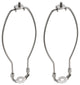 Aspen Creative 20006-22 10" Lamp Harp With Saddle, Satin Nickel, 2-Pack