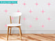 Retro Stars Fabric Wall Decal, Pink