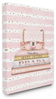 Pink Designer Bag on Fashion Bookstack over Pattern24x30
