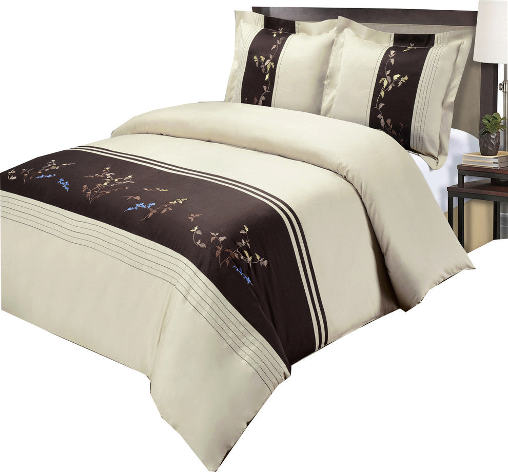 Celeste 100% Cotton 3PC Duvet Cover Set, King/Cal King