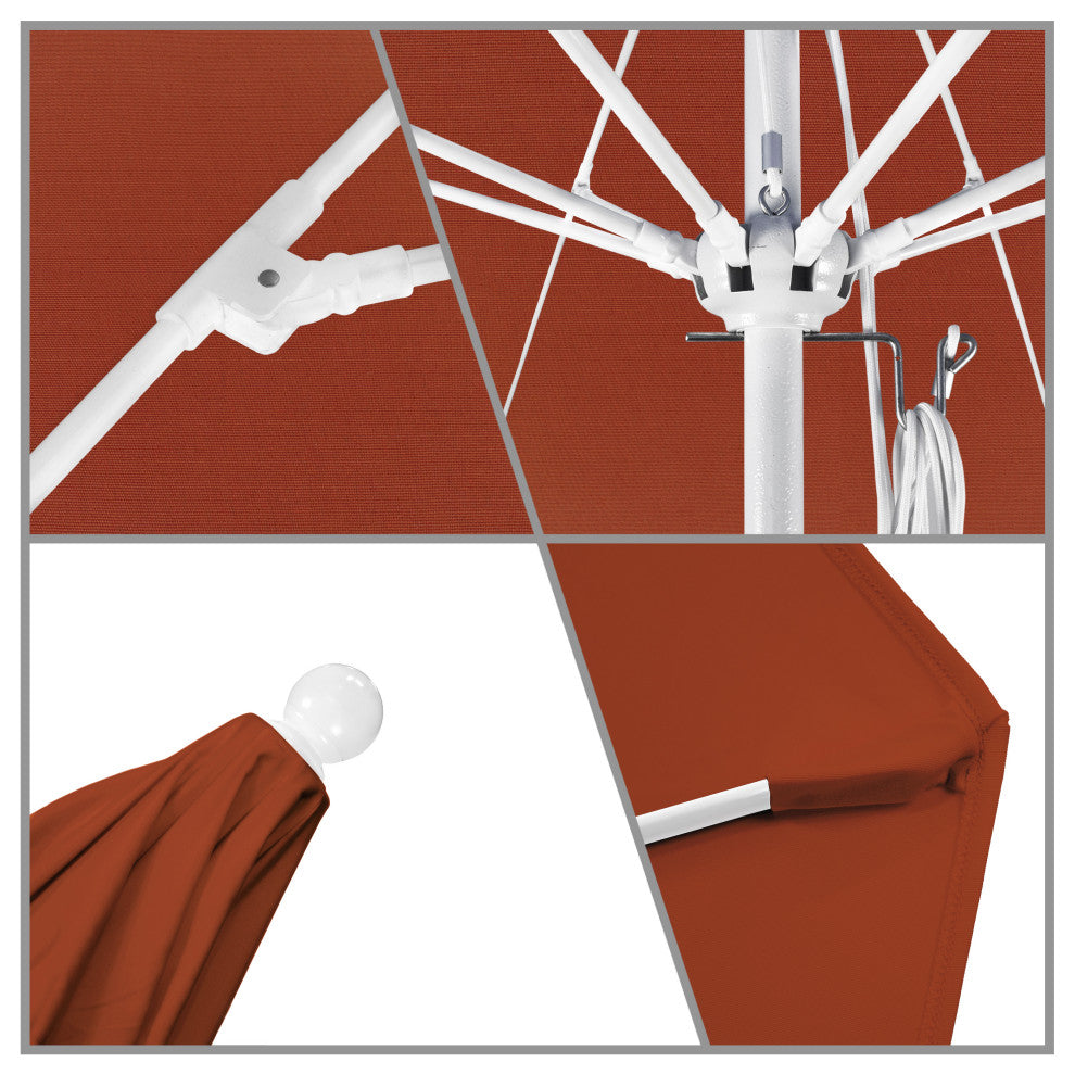 Fiberglass Umbrella White, Terracotta
