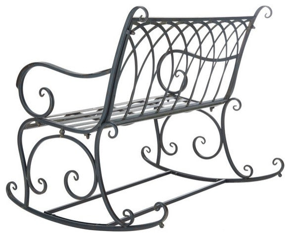 Safavieh Ressi Rock Bench, Black Rust