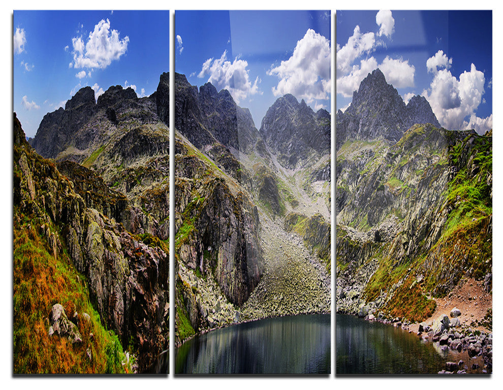 "Tatra Mountains Panorama" Photo Metal Wall Art, 3 Panels, 36"x28"