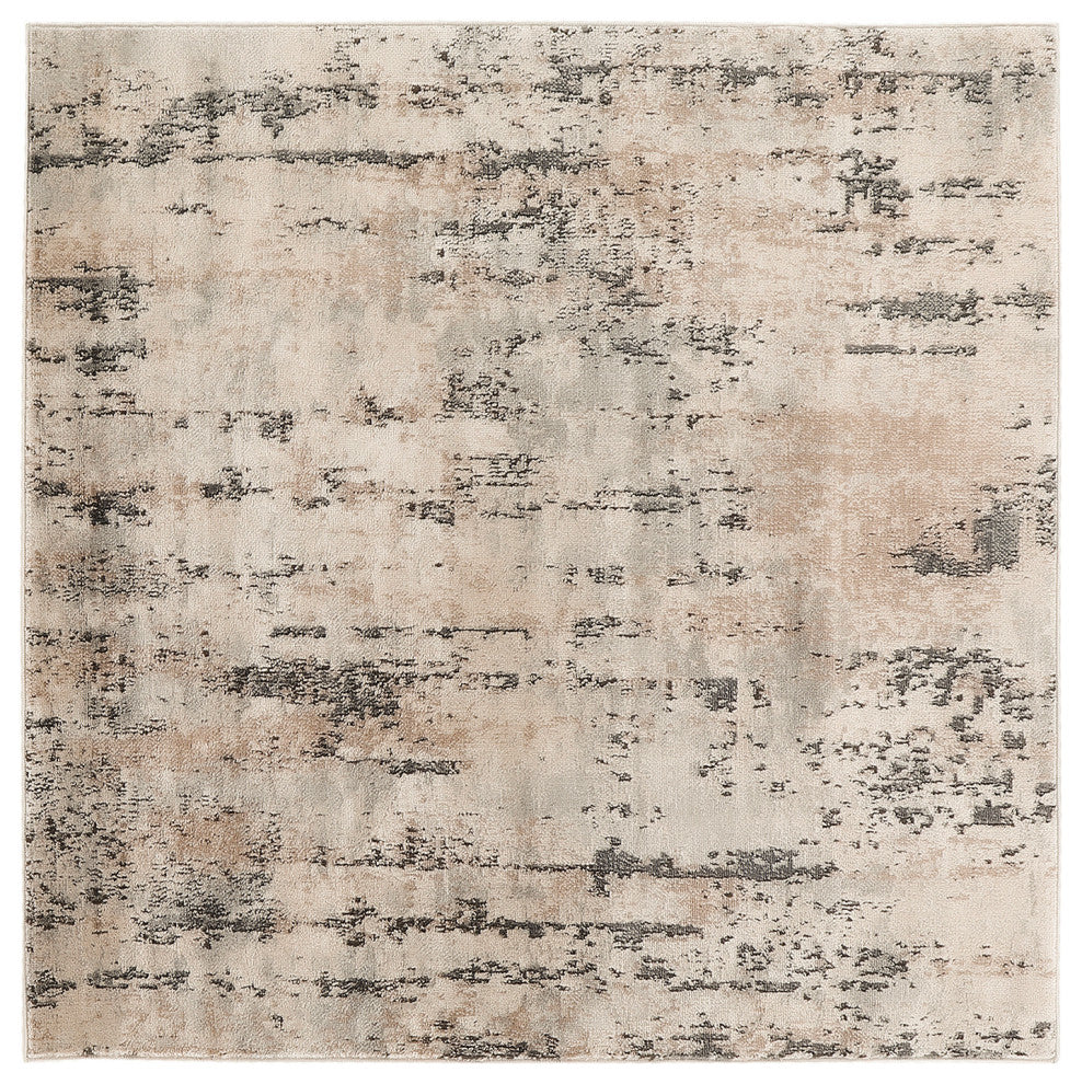 Nourison Quarry 4' x Square Beige Grey Modern Indoor Rug