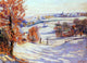 Armand Guillaumin Snow at Crozant Premium Canvas Print