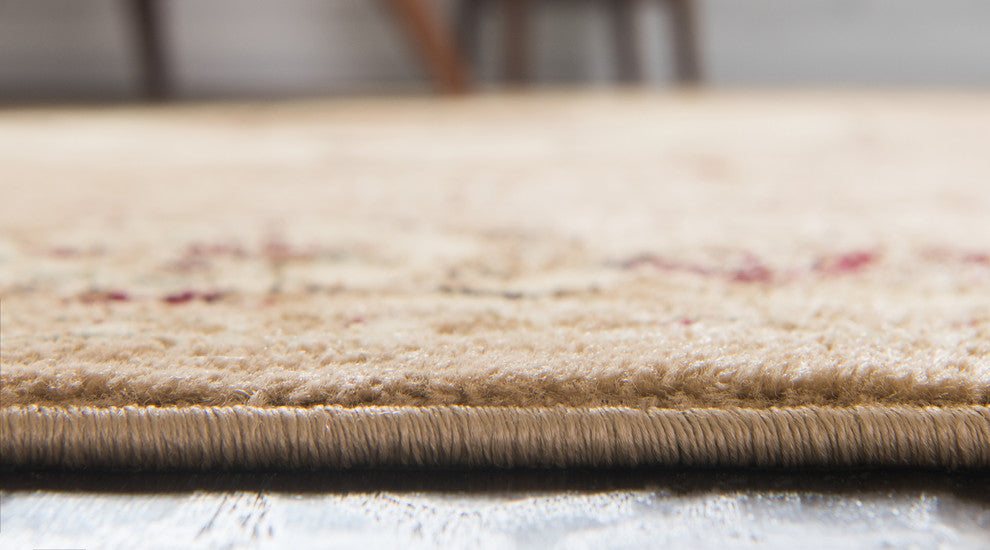 Unique Loom Tan Phillipe Versailles 6' 0 x 6' 0 Round Rug