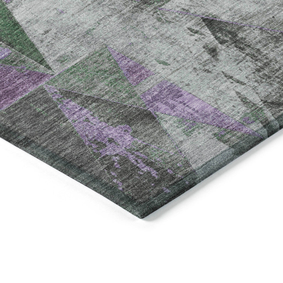 Machine Washable Indoor/Outdoor Chantille ACN1888 Emerald 3' x 5' Rug