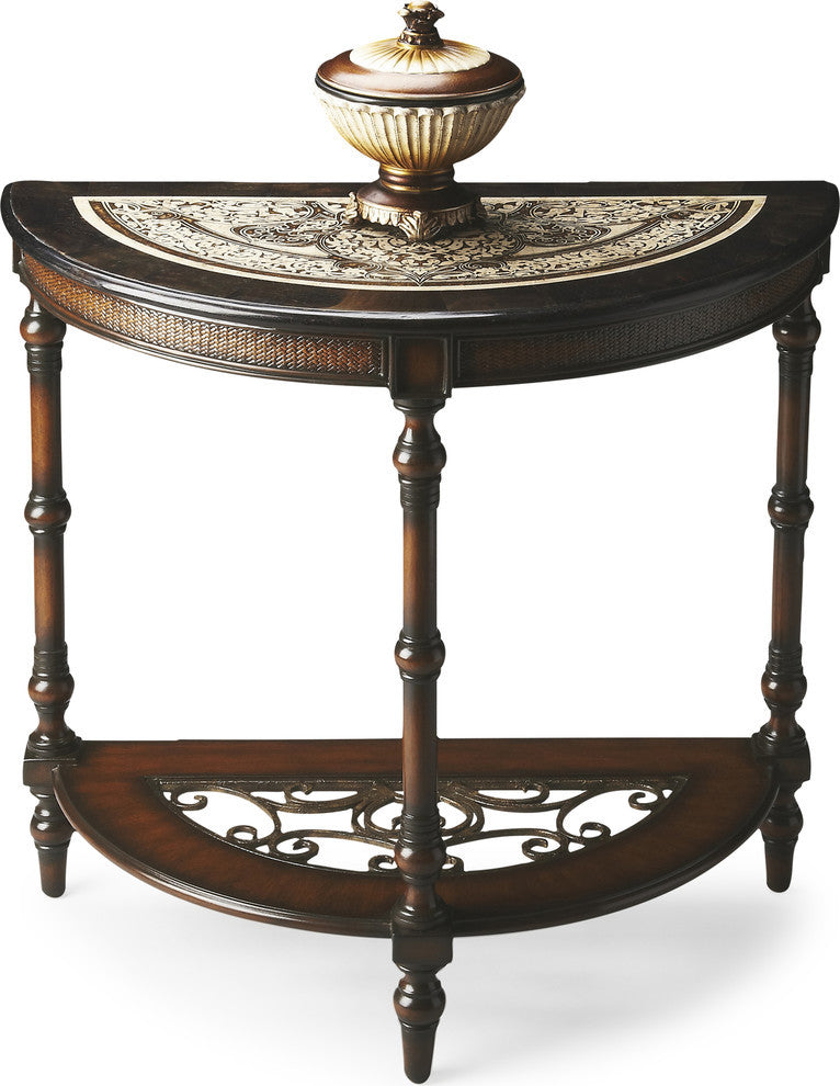 Butler Metalworks Club Demilune Console Table