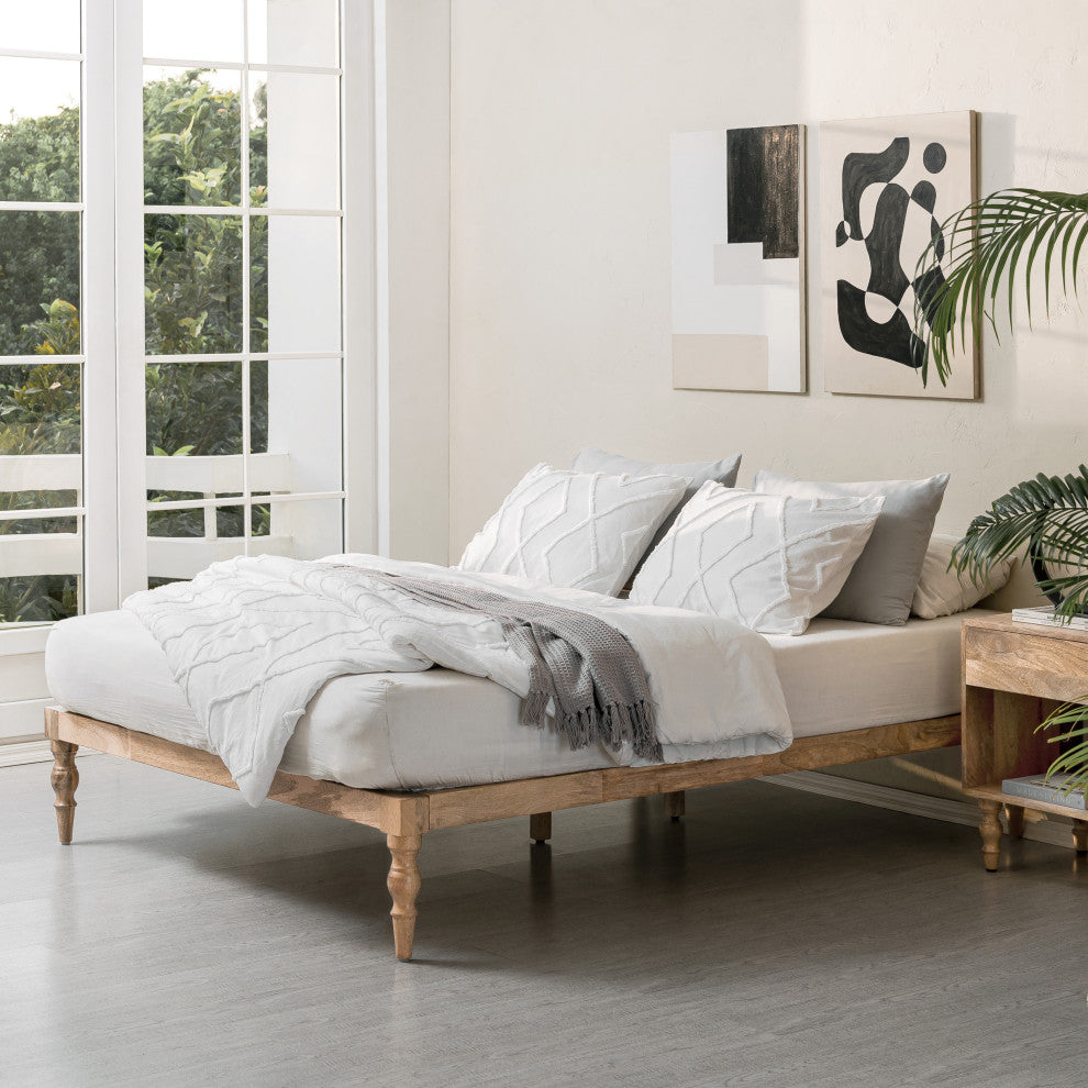 Rhonda Platform Bed, Natural, Queen