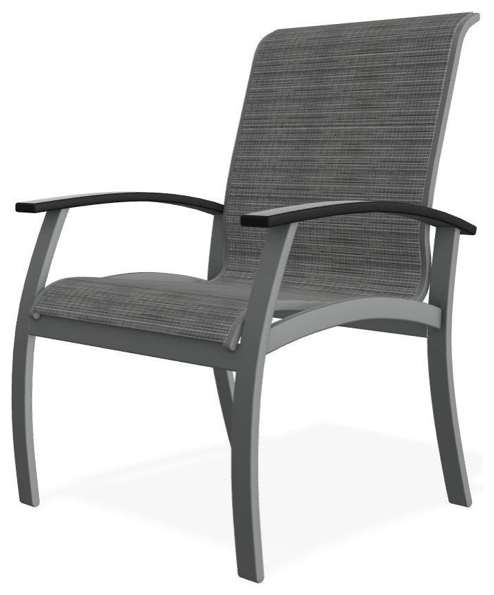 Belle Isle Sling Outdoor Dining Chair, Destiny Steel/Graphite