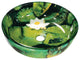 Tempered Glass 1/2" Thick, 16.5" Diameter, 5.5" With Chrome Pop-Up Drain
