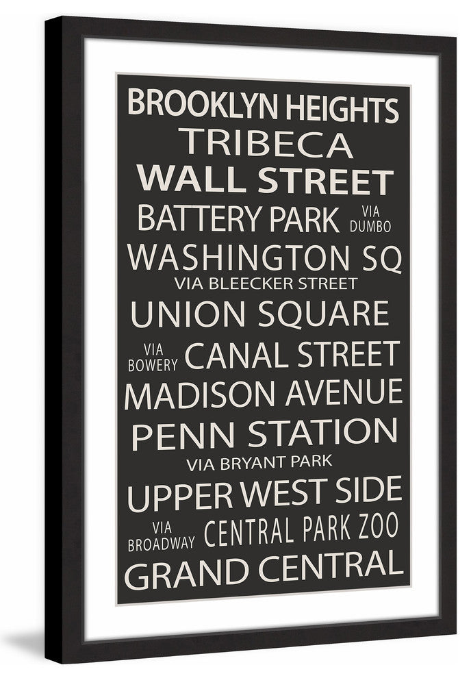 "NY Neighborhoods" Framed Painting Print, 16x24