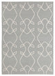 Lima Contemporary Area Rug, Gray and White, 7'x10'