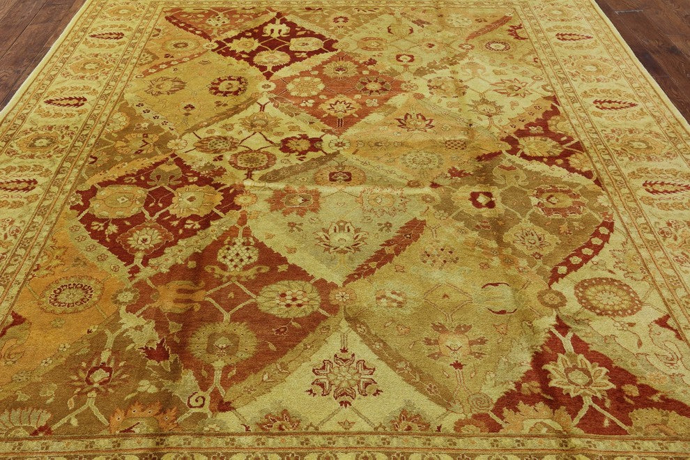 Oushak Hand-Knotted Peshawar Chobi Oriental Wool Rug, 8'x10'