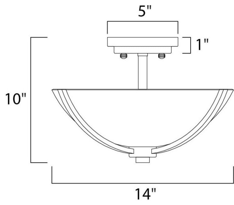 Deven 3-Light Semi Flush, Oil Rubbed Bronze, Satin White Glass