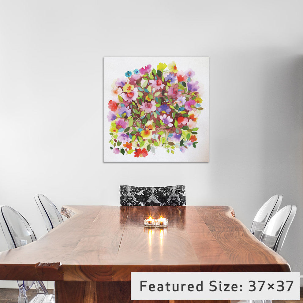 "Beach Peas" by Kim Parker, 37x37x1.5