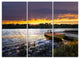 "Boat Docked in Lake at Sunset" Metal Wall Art, 3 Panels, 36"x28"