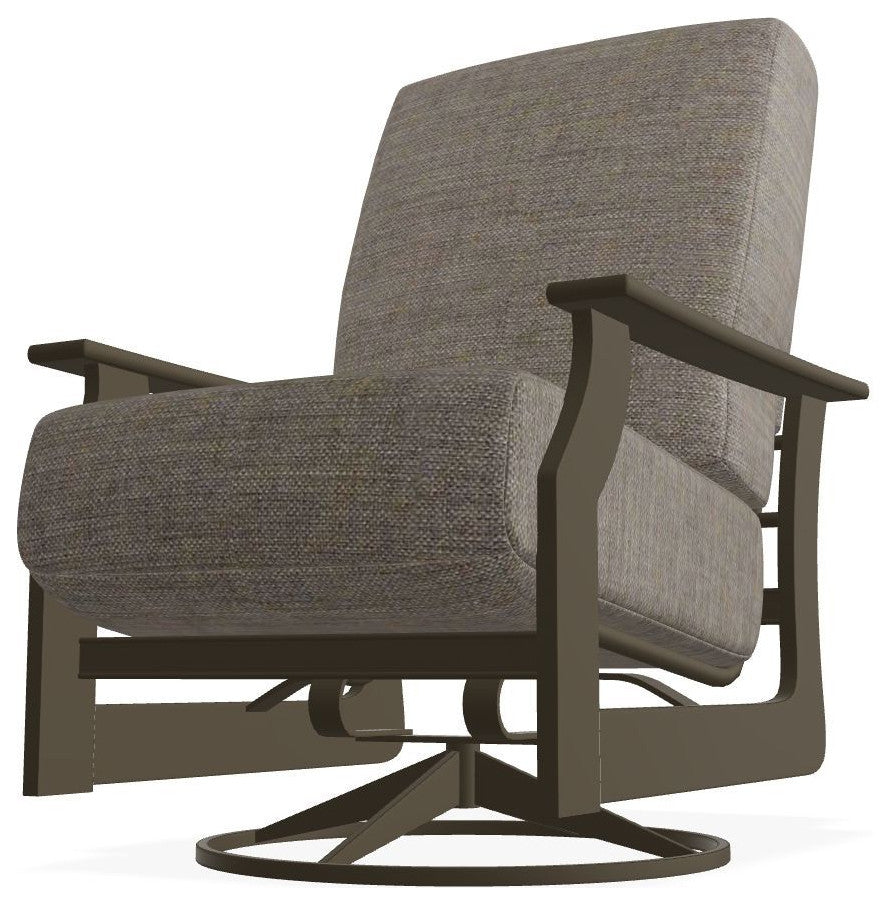 St. Catherine Deep Seat Outdoor Swivel Rocker, Cast/Beachwood