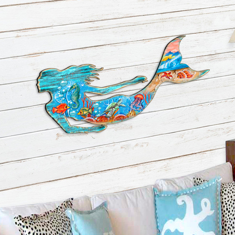 Oversized SeaWorld Mermaid Outdoor Decor