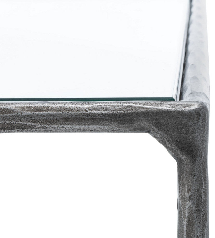 Safavieh Couture Jessa Rectangle Metal Coffee Table, Silver