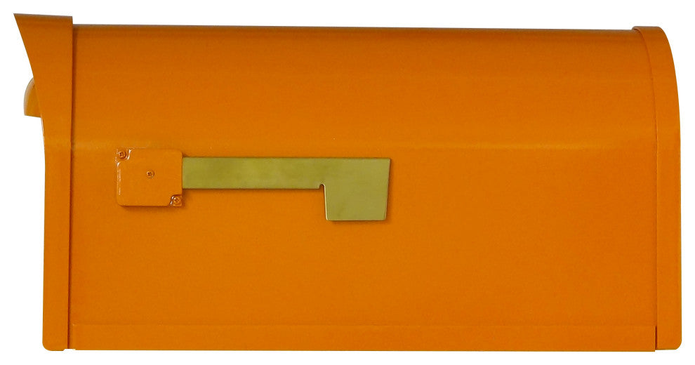 Mid Modern Dylan Curbside Mailbox, Orange