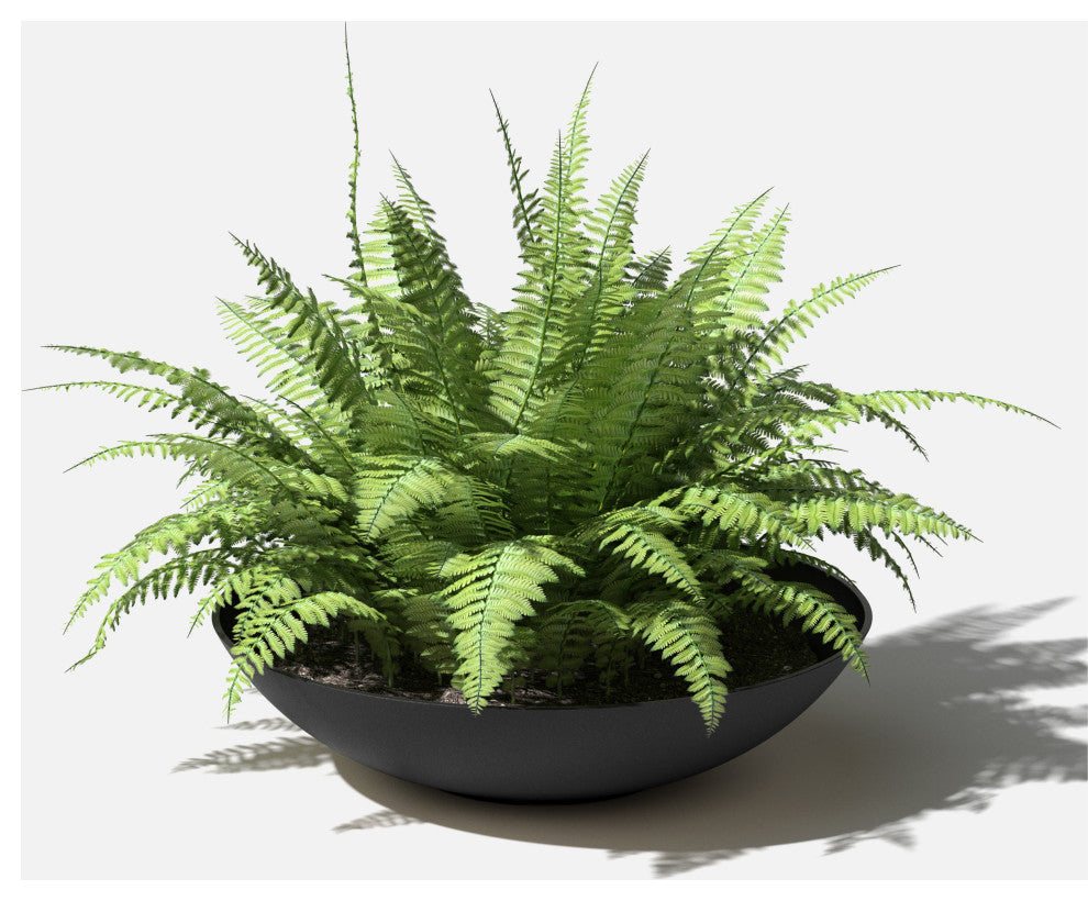 Lane Round Planter Bowl, Black, 32'', 1 Pack