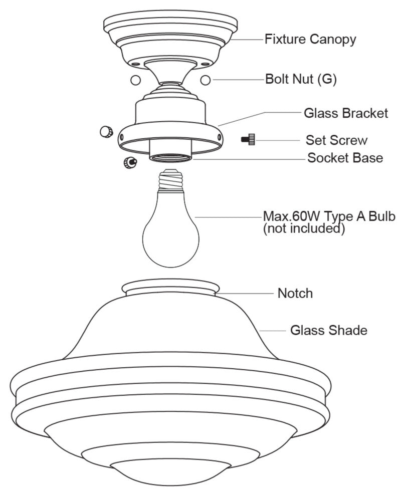 Huntley 12" 1 Light Semi-Flush Natural Brass