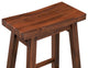 Sonoma Saddle Seat Counter Stool, Chestnut Wire-Brush, Counter Height, Set of 2