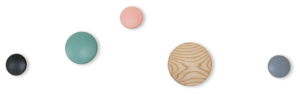 Mod Made Wall Button Coat Hanger, Multi