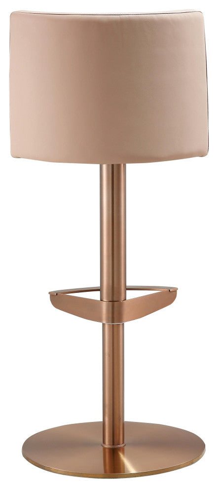 Loosha Cafe Au Lait and Rose Gold Adjustable Stool